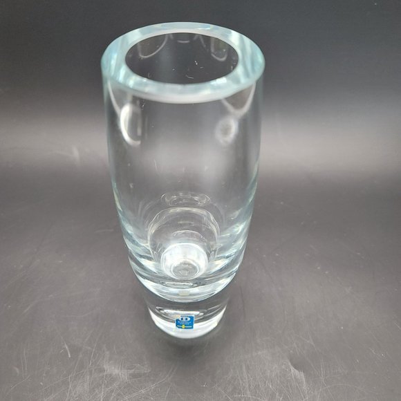 Bergdala Sweden Leaded Crystal Vase Heavy Glass Bud Vase JJ1584 - Picture 4 of 6